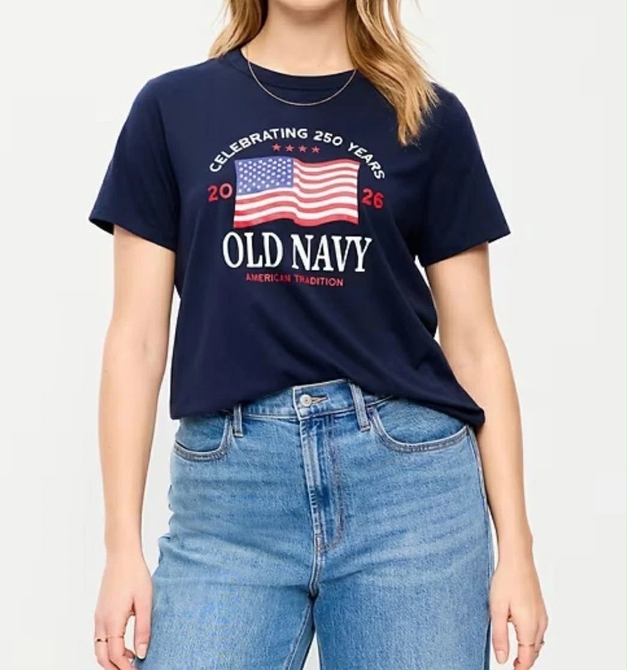 OLD NAVY US Flag 2026 RED, NAVY, 250th Anniversary T-SHIRT ALL SIZE