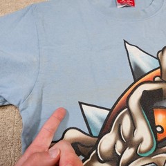 Vintage JNCO Jeans Shirt Men Small Bulldog Big Logo Blue USA Made 90s Y2K