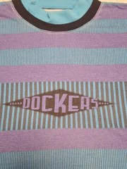 Vtg 90 Levis Dockers Graphic Shirt Med Dockers Logo Hipster Retro Geometrical