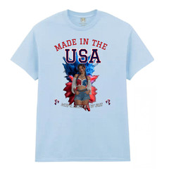 Made In The USA With A Little Bit Of Sass Patriotic Pin Up Shirt S-3XL