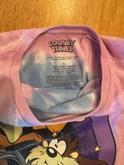 Looney Toons T Shirt Blue Pink Tye Die T Shirt Short Sleeve