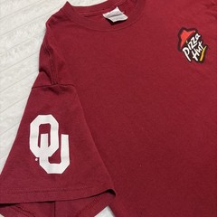 Vintage Pizza Hut University Oklahoma Staff Tee Shirt Adult Large