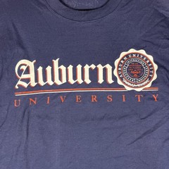 Russell Athletic Shirt Mens XL Blue Auburn University Graphic Tee Cotton