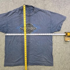 VTG 2005 Harley Davidson T Shirt Mens XL? Blue Greensboro NC Flames Graphic Tee