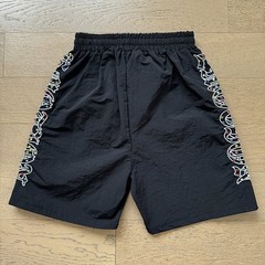 Mixed Emotion Letter Print Beaded Knitted Short-Sleeved Shirt and Casual Shorts