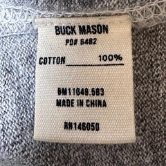 Buck Mason Field-Spec Cotton Heavy Tee Mens Size M Speckle Grey Crew T Shirt NWT