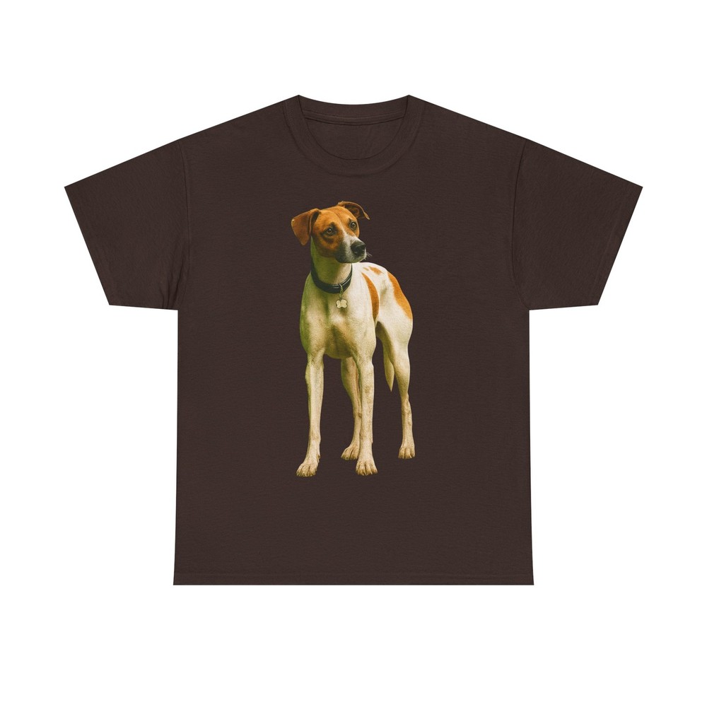 Standing Dog Tee | Small Brown White Dog Illustration