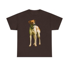 Standing Dog Tee | Small Brown White Dog Illustration