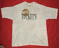 Tucket’s On The Lake Graphic T-shirt Fruit Of The Loom USA Blue Casual XXL Mens