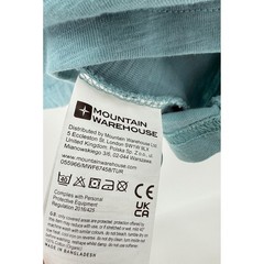 Mountain Warehouse Men’s Henley Shirt Turquoise Organic Cotton Sz L Sustainable