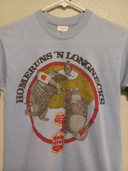 Vintage Lone Star Beer Armadillo Size S Blue used As-Is runs smaller