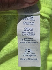 New in Package (NIP) Menards Mens 2XL Neon Safety Yellow HI-VIS XXL T-Shirt