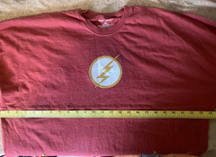 THE FLASH Spirit Jersey Long Sleeve Shirt Warner Brothers Superhero Adult M EUC