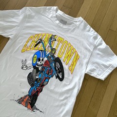 Chinatown Market Rally Tee Mens Large Skeleton Motorcycle Graphic Print