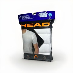 New Head Men’s 4 Pack Crew Neck Cotton Essential T-Shirts Size M (38-40″)