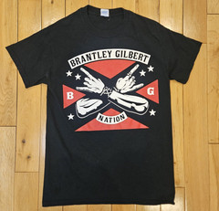 BRANTLEY GILBERT Nation Stone Cold Country Rock Music Double-Sided Shirt Adult S