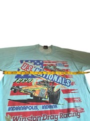 Vintage 1990 NHRA US Nationals Shirt Large Single Stitch USA Indy Racing