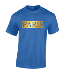 PARIS CITY GOLD MENS T SHIRT COOL CHIC FASHION CUTE TOP MODERN SUMMER LOVE