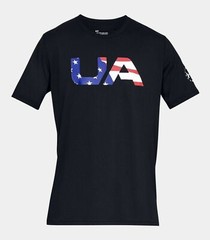 Under Armour Men’s Freedom Big Flag Logo Black T-shirt Short Sleeve 1333352 001