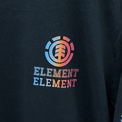 Element Skateboards Gradient Logo Long Sleeve Graphic Tee Shirt Black Mens Large