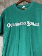 Vintage 1980s Colorado Belle Casino Green Single Stitch Cotton Tee BLOOPERS! Tag