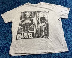 Marvel Black Panther “Wakanda” Graphic Print Gray T-Shirt Adult XL extra large
