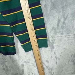 J.Crew Oarsmen Mens Re-Imagined Striped Long Sleeve T-Shirt Green Navy Yellow L