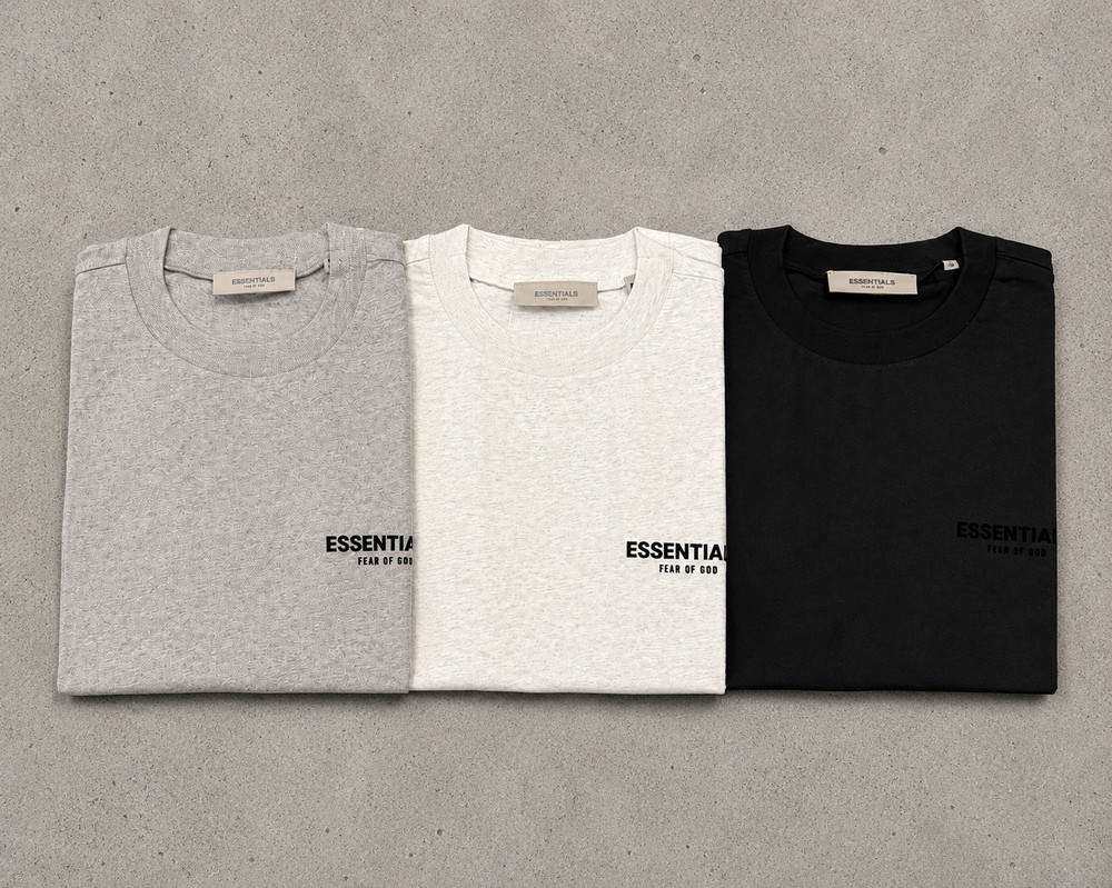 Fear Of God Essentials T-Shirts 3 Pack XXS-XXL Stretch Limo|Dark Oat|Light Oat