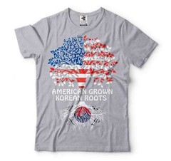 American Grown Korean Roots Shirt South Korea USA Shirts South Korea Flag Tee