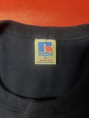 Vintage Russell Athletics 2 Button T-Shirt Blu M Cotton Blend Made In U.S.A.