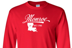 Monroe Louisiana T-Shirt Long Sleeve Graphic tee