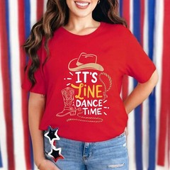 It’s Line Dance Time Country Western Boots Men Women T-Shirt