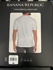 New Banana Republic 3 Pack Men’s V-Neck Tee White T-shirt Size Large Brand New