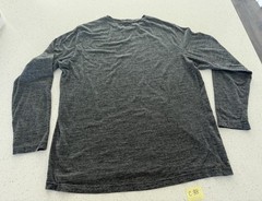 Athletic Works DriWorks Basic T-Shirt Mens XL Gray Long Sleeve Crew Neck Tee