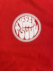 The Beatles Rubber Soul Album Logo Classic Music Band Shirt Size Large Red