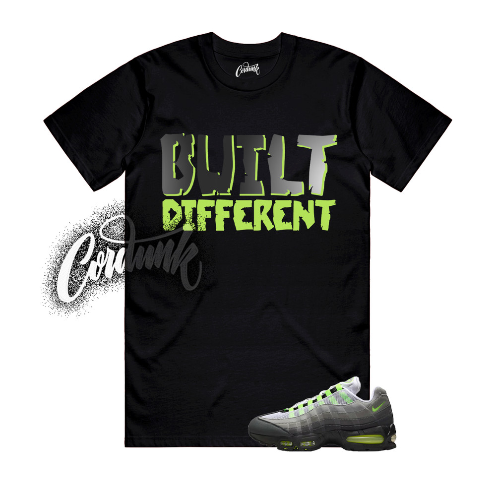 Air Max 95 Big Bubble Neon Black Yellow Cool Grey 2025 T Shirt Match BUILT