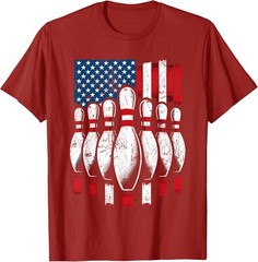 American Flag Patriotic Bowling Patriotic Design Unisex T-Shirt