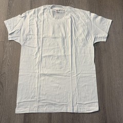 Vintage Jockey Shirt Mens Large White Blank Power Knit Tee T-Shirt Made USA