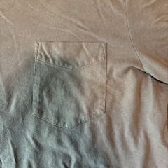 Men’s Dark Beige Dockers Shirt Size Medium, Vintage, Short Sleeve, Pocket Tee