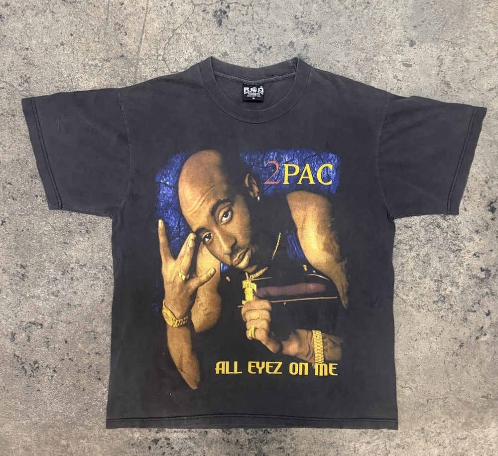 Vintage 2Pac All Eyes On Me Double Sided Rap Tee Size Large Tupac