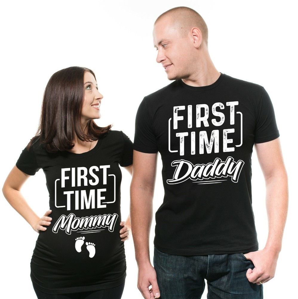 First time daddy First time Mommy Pregnancy T-shirt True maternity shirt Couple