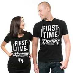 First time daddy First time Mommy Pregnancy T-shirt True maternity shirt Couple