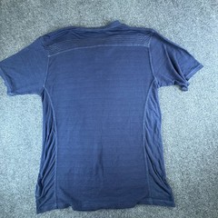 Buckle Black Burnout T Shirt Mens XL Blue Cotton Henley Neck Short Sleeve Casual