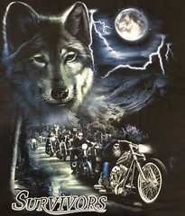 MENS WOMEN BIKER MOTORCYCLE GLOW IN DARK WOLF 3D PRINT T-SHIRT COTTON – SC6