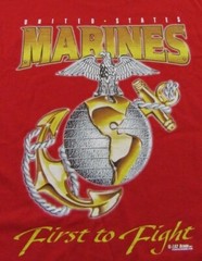 7.62 Design UNITED STATES MARINES First To Fight Red T Shirt Size XL (NWOT)
