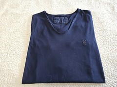 ALLSAINTS Spitalfields Jacks Place Blue S/S Tonic Scoop Neck Shirt Sz XS