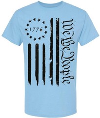 We the People 1776 USA Distressed Flag T-Shirt US Independence Day July 4th Tee
