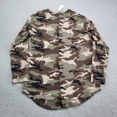 Pacsun Shirt Mens Medium Woodland Camo Longer Fit Camouflage