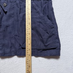 Frank Leder Shacket Mens Small Drawstring Waist 100% Linen Chore Shirt Jacket