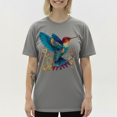 Colorful Hummingbird Nature Art T-Shirt Vintage Retro Gift Men Women Tee